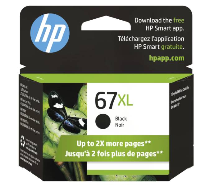 HP 67XL Black High Yield Ink Cartridge