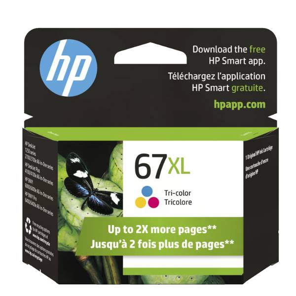 HP 67XL High Yield Tri-color Original Ink Cartridge (3YM58AN)